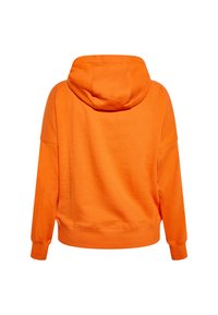 Felpa arancione brillante con una vestibilità comoda, cappuccio e polsini e orlo a costine, realizzata in un morbido tessuto texturizzato.