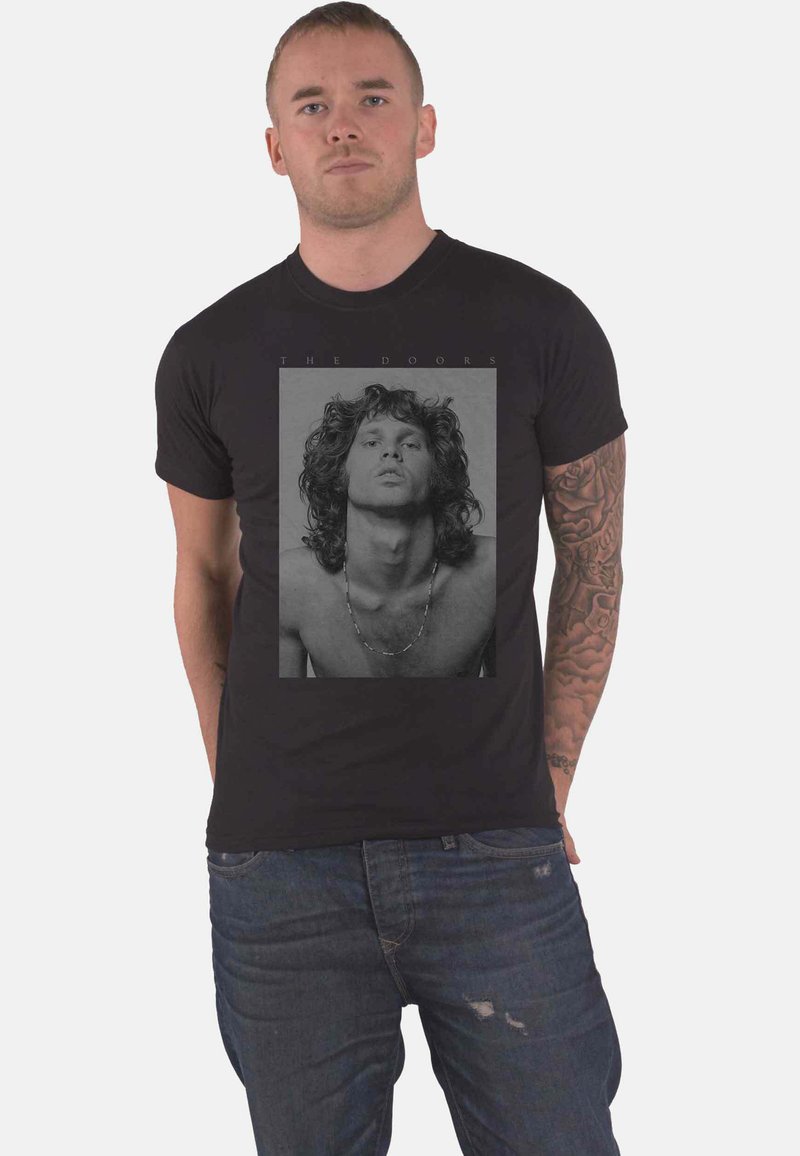 Paradiso Clothing THE DOORS JIM MORRISON BEADS BOYFRIEND - Print T-shirt - black