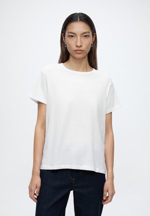 Marc O'Polo SHORT SLEEVE ROUND NECK LOGO AT BACK  - Basic póló - white