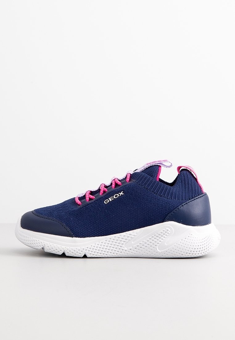 Geox SPRINTYE - Baskets basses - navy/fuchsia