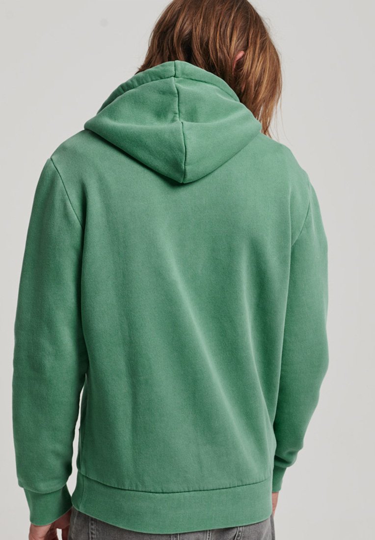 Superdry VINTAGE LOGO NEON ZIP - Sweatjacke - galvanised green 