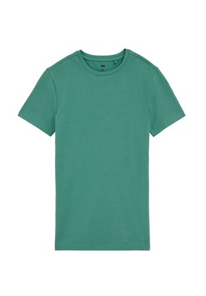 WE Fashion MET RONDE HALS - Základné tričko - green