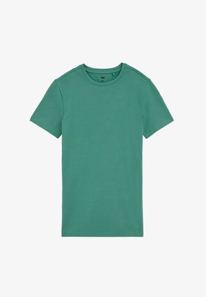WE Fashion MET RONDE HALS - T-shirt basic - green