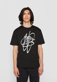 HUGO Marškinėliai su spaudiniu - black