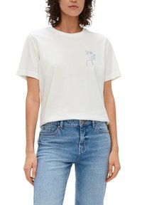 s.Oliver MIT -DETAIL - T-Shirt print - creme