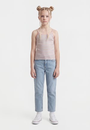 STRIPED - Felső - white powderrose