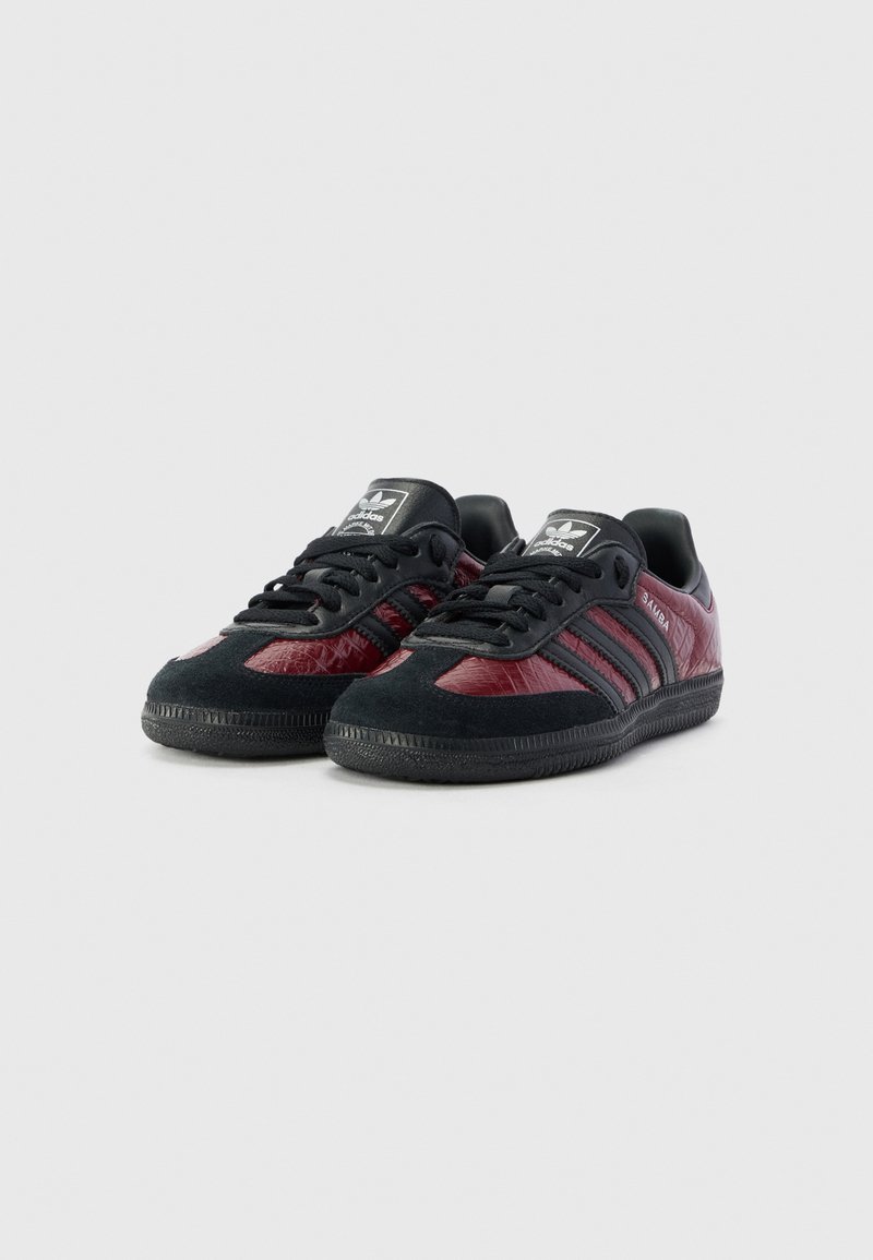 adidas Originals SAMBA OG UNISEX - Sneaker low - shadow red/core black/silver  met/dunkelrot - Zalando