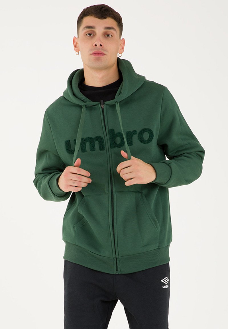 Umbro Felpa con zip verde
