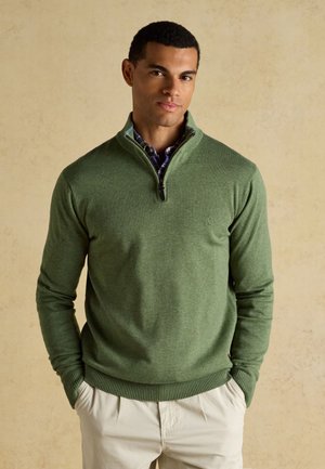 Joules, REGULAR FIT - HILLSIDE QUARTER ZIP  - Striktrøje - khaki green