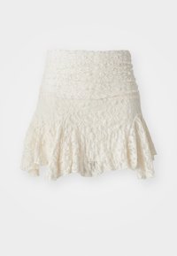 ASYMMETRIC SKIRT - Mini skirt - ecru