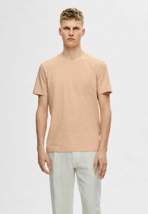 Selected Homme SLHASPEN SLUB SS O-NECK TEE NOOS - T-shirt basic - navy Selected Homme SLHASPEN SLUB SS O-NECK TEE NOOS - T-shirt basic - navy