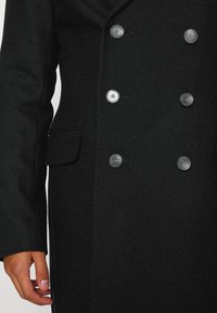 Isaac Dewhirst LONG PEA COAT - Casaco clássico - black