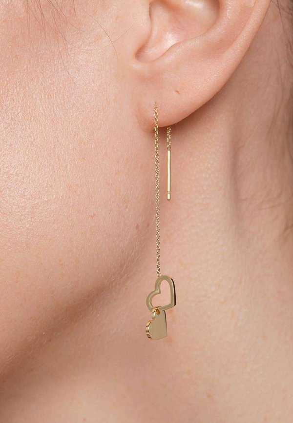 THREAD CHAIN DOUBLE HEART  - Ohrringe