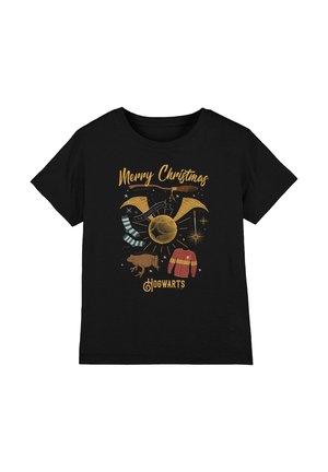Cotton Soul, HARRY POTTER MERRY CHRISTMAS FROM HOGWARTS UNISEX - T-Shirt print - black