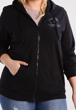 Sweater met rits - black