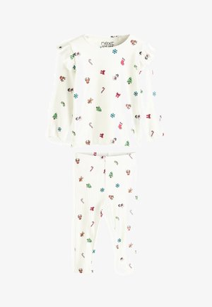 SET - Legginsy - cream christmas