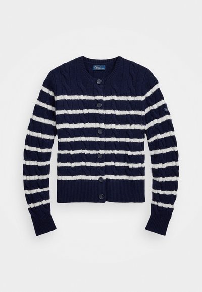 Polo Ralph Lauren LONG SLEEVE - Kardigán - hunter navy/authentic cream
