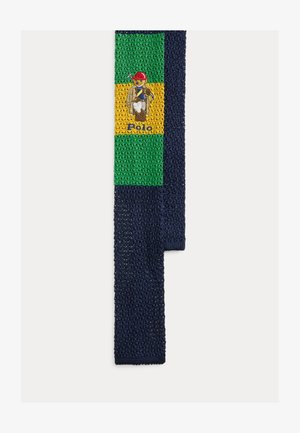 Polo Ralph Lauren POLO BEAR KNIT SILK TIE - Γραβάτα - navy/green/yellow