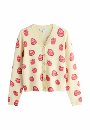 TALL FIT - SUPERSOFT V-NECK - Strickjacke - yellow cake pattern