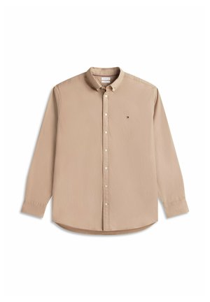 Tommy Hilfiger, BT-FLEX FLANNEL SOLID RF - Skjorter - coastal taupe