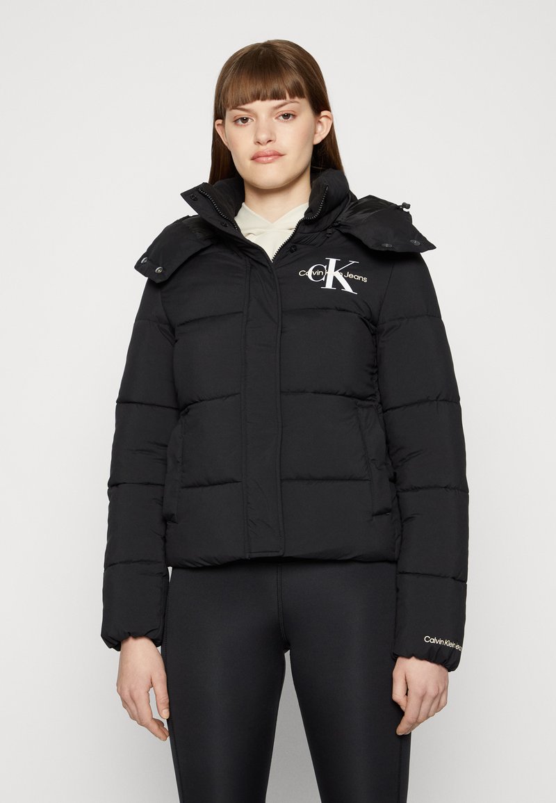 Calvin Klein Jeans MONOLOGO SHORT PUFFER Winter jacket black