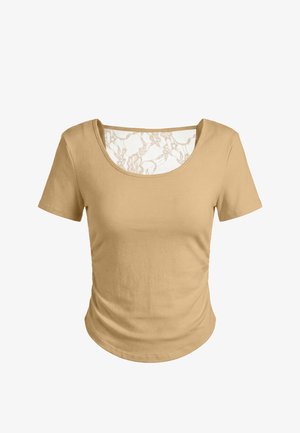 faina, T-Shirt print - tan
