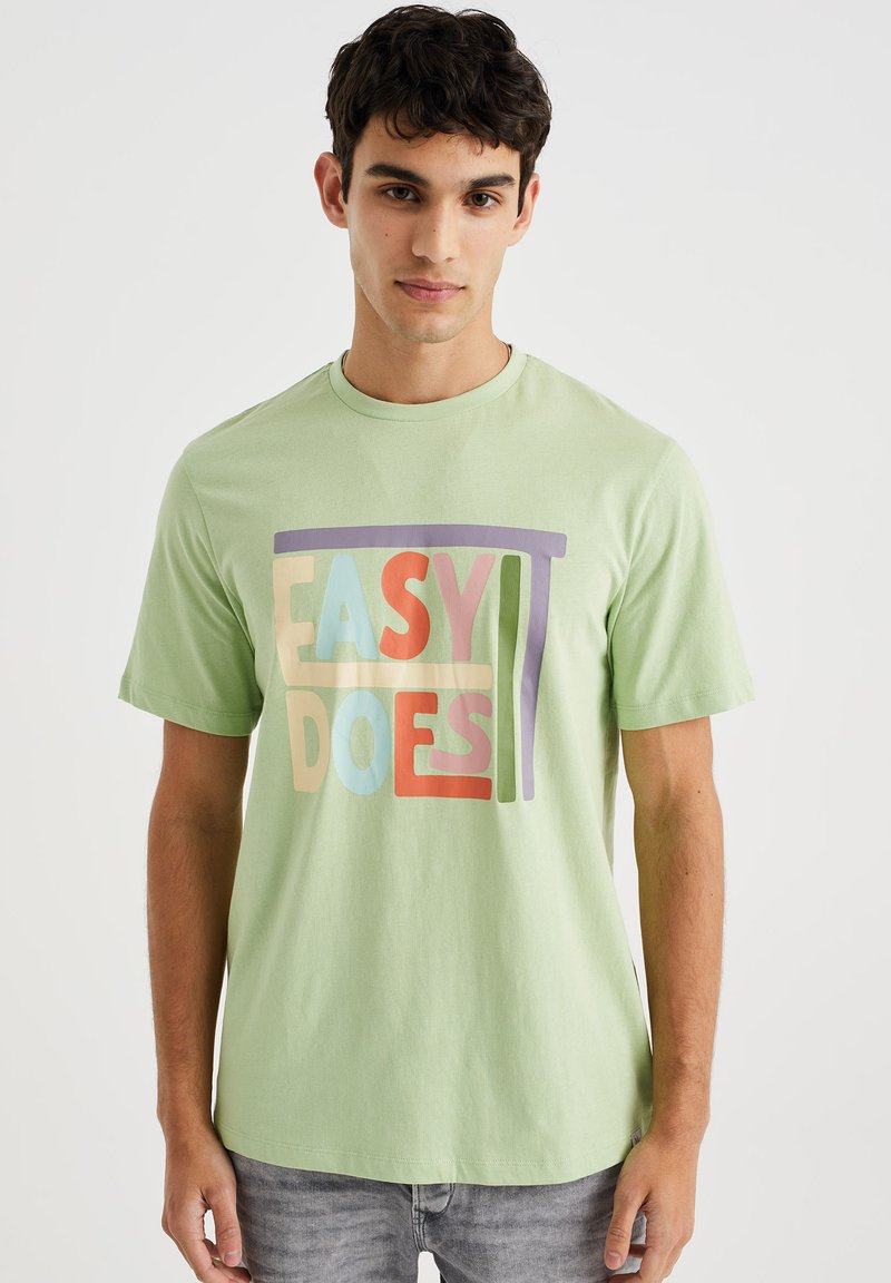 WE Fashion MET OPDRUK Tshirt print green/lichtgroen Zalando.nl