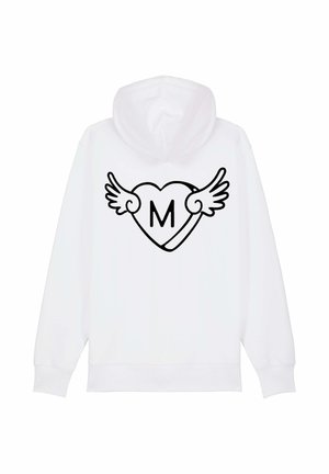WINGS EMBROIDERY UNISEX ZIPPED - Sweat zippé - white