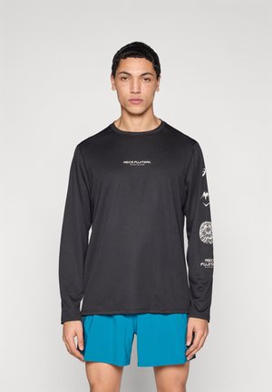 FUJITRAIL LOGO TOP - Μπλούζα με μακριά μανίκια - performance black