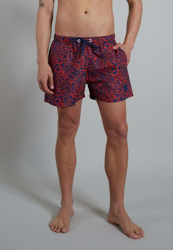 Badeshorts - rot dunkel allover