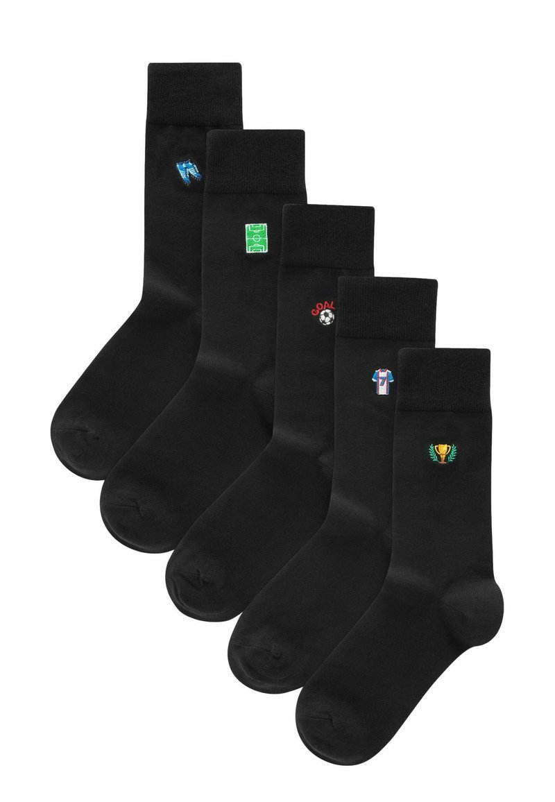 Next EMBROIDERED FIVE PACK - Calze - mottled black