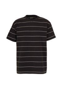 Honesty Rules FRENCH TERRY STRIPED - T-shirts print - black