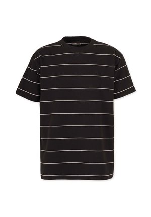 FRENCH TERRY STRIPED - T-shirts print - black