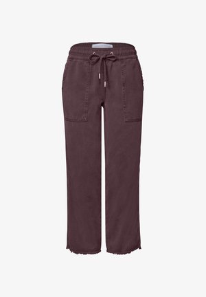 Street One Studio, MID-WAIST STRAIGHT-LEG PANTS IN A LOOSE FIT - Pantaloni - very berry