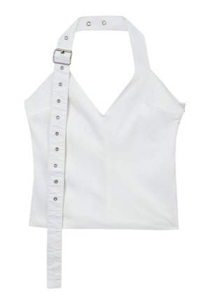 HALTER CON FIBBIA - Blouse - bianco