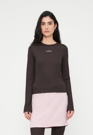 SIMONE LONGSLEEVE - T-shirt à manches longues - dark brown