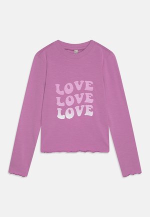 GIRLS LOVE BOXY LONGSLEEVE - Maglietta a manica lunga - mauve reactive