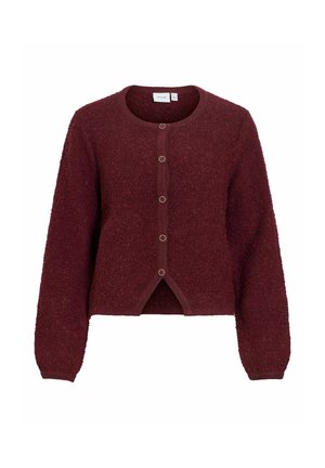 VILA, VIPIGGA O-NECK L/S KNIT JACKET NOOS - Cardigan - pflaume