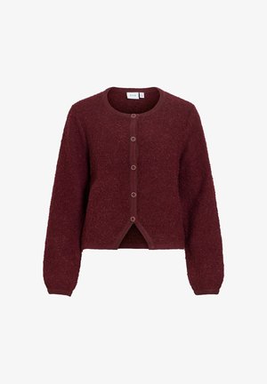 VILA, VIPIGGA O-NECK L/S KNIT JACKET NOOS - Cardigan - pflaume