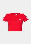 ESSENTIALS 3 STRIPES BABY - Tričko s potlačou - better scarlet