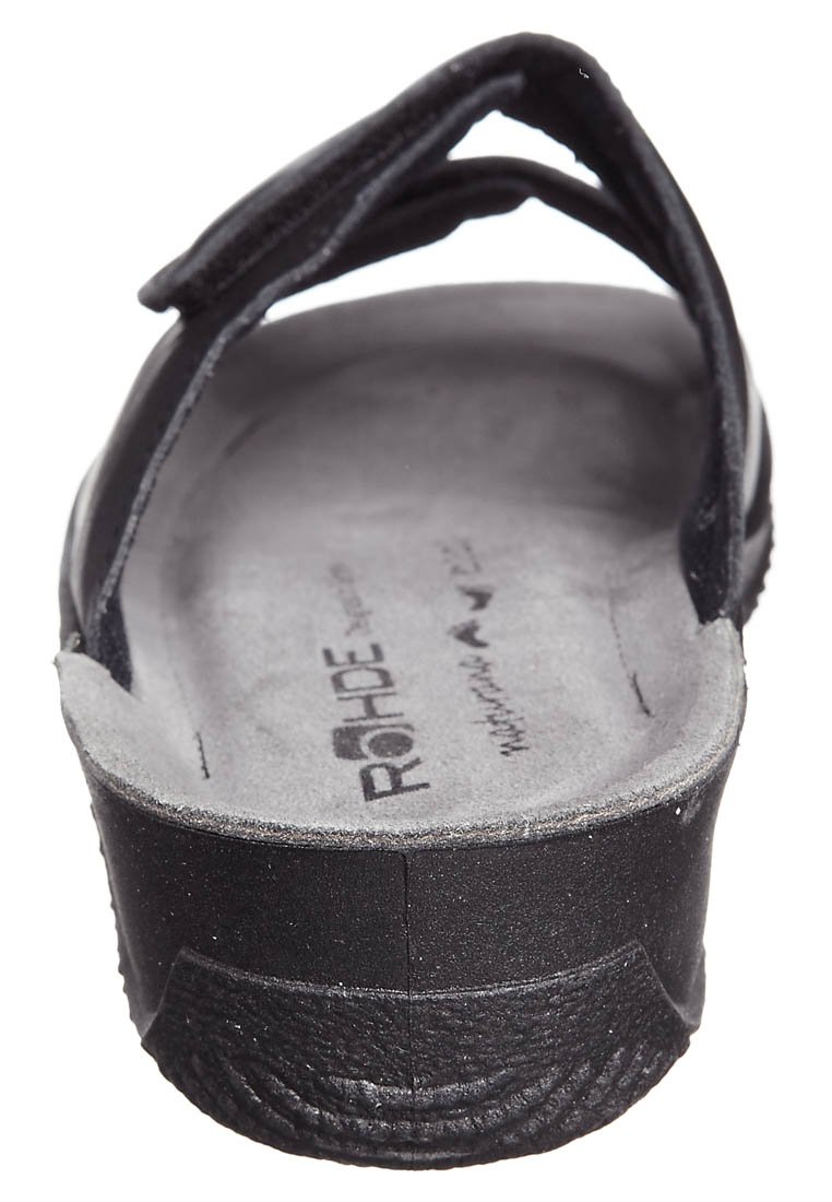 Damen Flache Pantoletten | Rohde SOFTANA Pantolette flach black/schwarz - GH95123 Damen Flache Pantoletten | Rohde SOFTANA Pantolette flach black/schwarz - GH95123