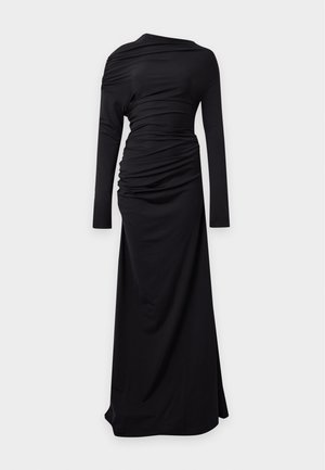 Victoria Beckham, LONG SLEEVE SHOULDER DRAPE GOWN - Robe de cocktail - black