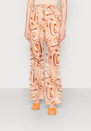 HIGH WAISTED WIDE LEG TROUSER - Calças - retro marble