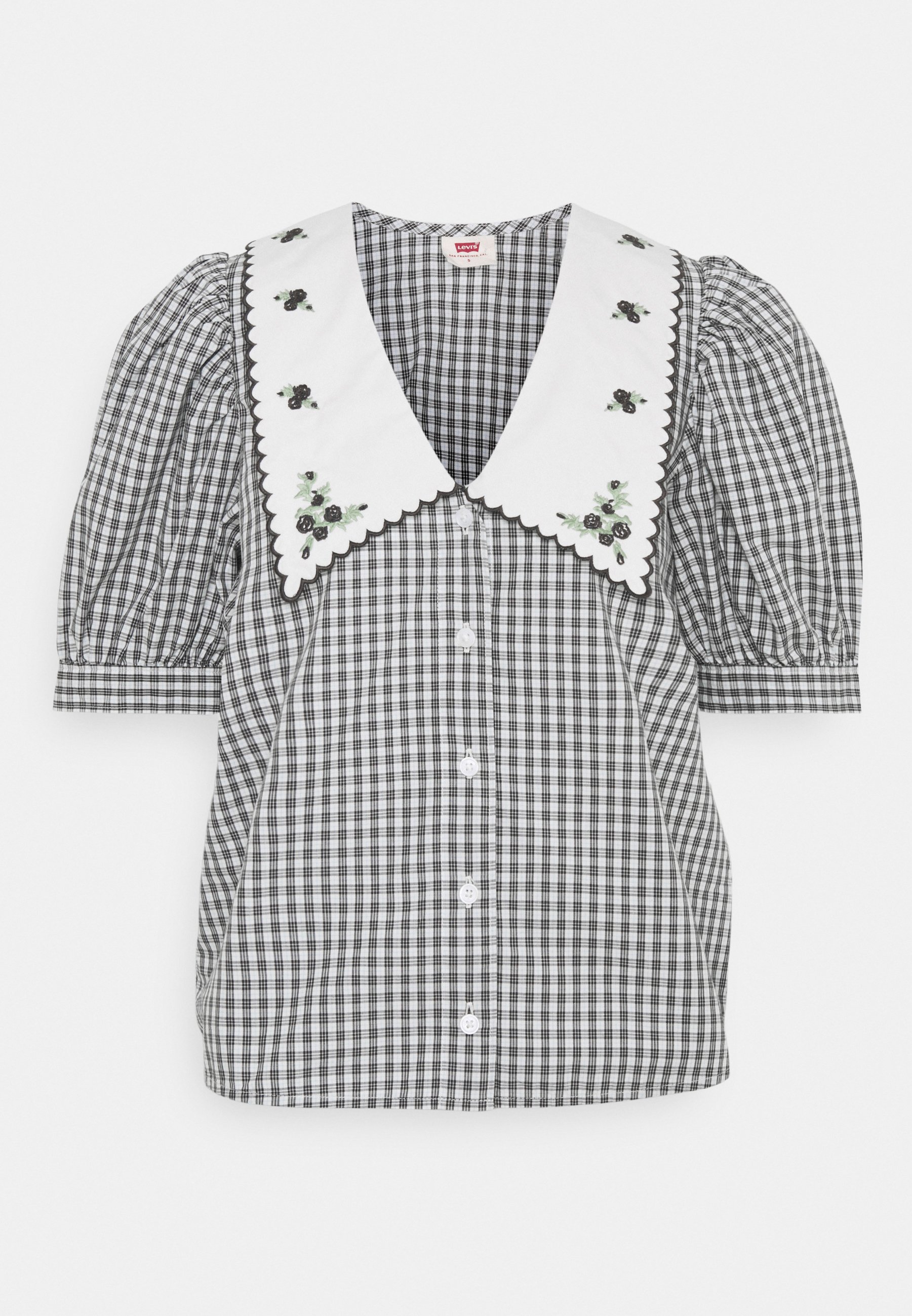 levi's royce short sleeve collar blouse