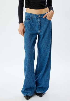 WIDE - Flared-farkut - blue denim