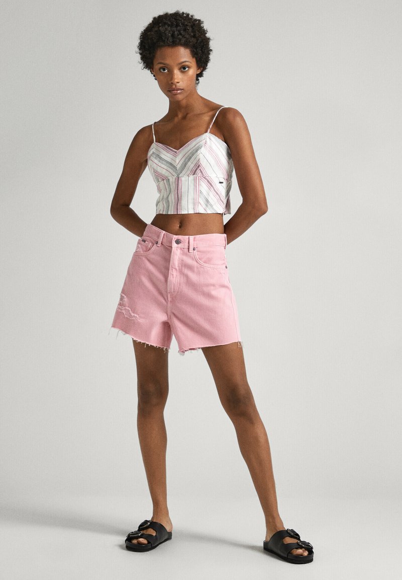 Pepe Jeans Jeansshort donkerroze