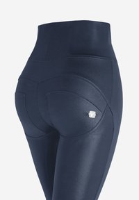 Freddy PUSH UP VITA ALTISSIMA COATED LUCIDO - Pantalones - dark sapphire