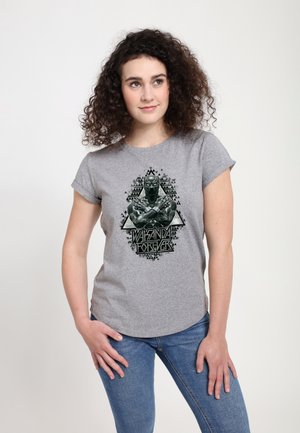 Henry Tiger AVENGERS CLASSIC PANTHER TRIANGLES - T-shirts print - melange grey