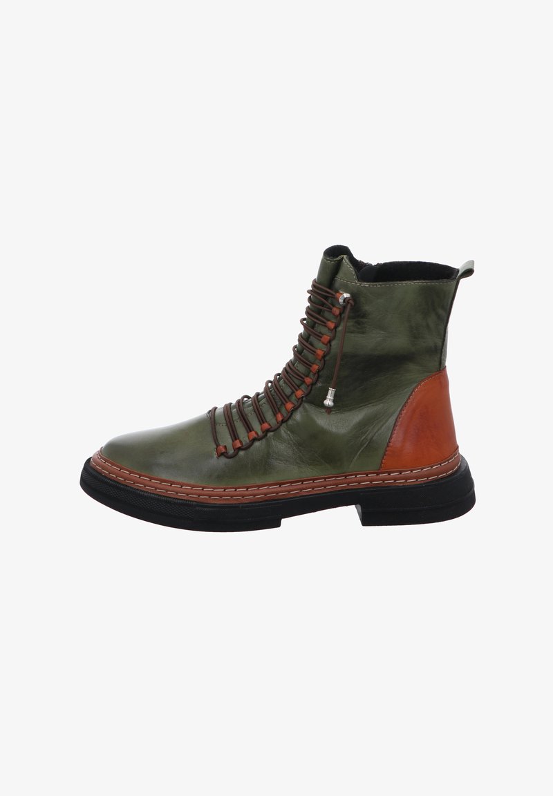 Gemini Lace-up ankle boots - olive/braun