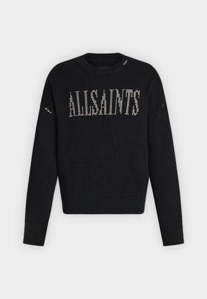 AllSaints, CROSSED CREW - Striktrøje - black